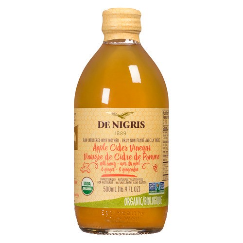 De Nigris Organic Apple Cider Vinegar Honey Ginger 500 ml