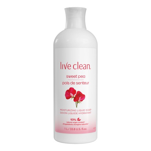 Live Clean Hand Soap Liquid Refill Sweet Pea 1 L