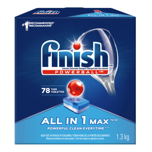 Finish Detergent Dish Cleaning All In 1 Max Tabs 78 Count