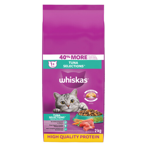Whiskas Dry Cat Food Real Tuna 2 kg