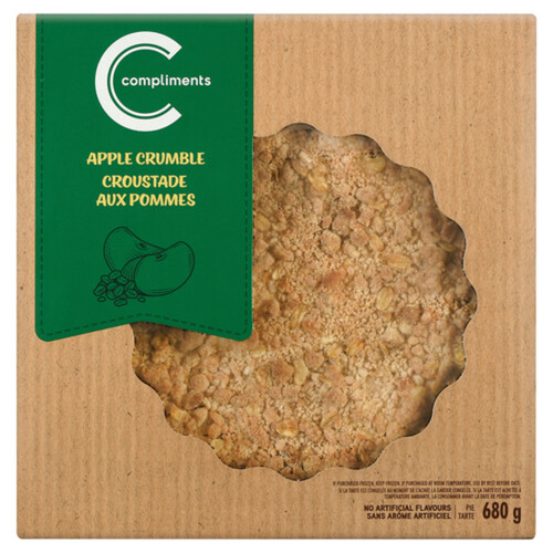 Compliments Pie Apple Crumble 8 Inch 680 g (frozen)