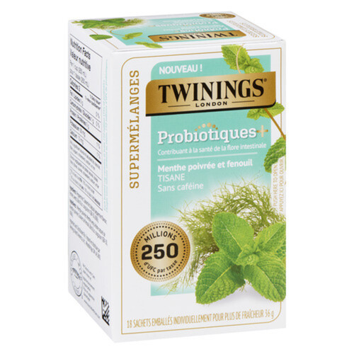 Twinings Probiotic Herbal Tea Peppermint & Fennel 18 Tea Bags