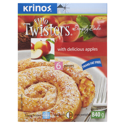 Krinos Fillo Twisters Apple 840 g (frozen)