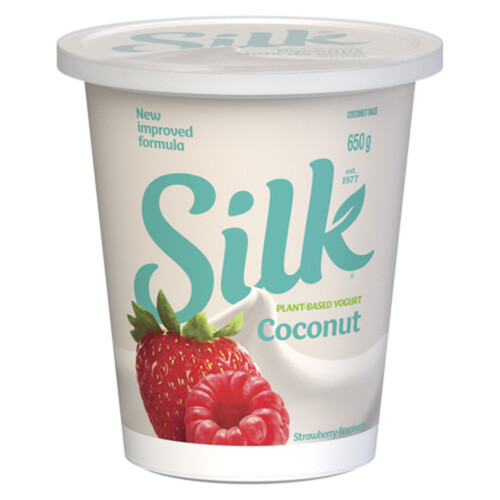 Silk Plant-Based Yogurt Coconut Strawberry Raspberry 650 g