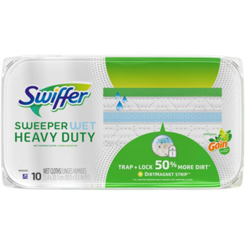 Swiffer Heavy Duty Gain Wet Cloth 10 Pack