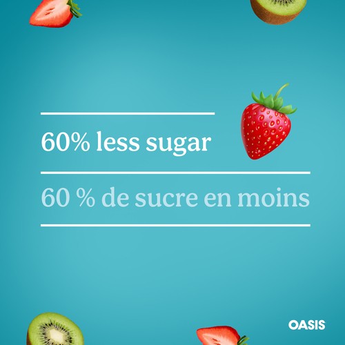 Oasis Hydrafruit Juice Boxes Strawberry Kiwi 8 x 200 ml
