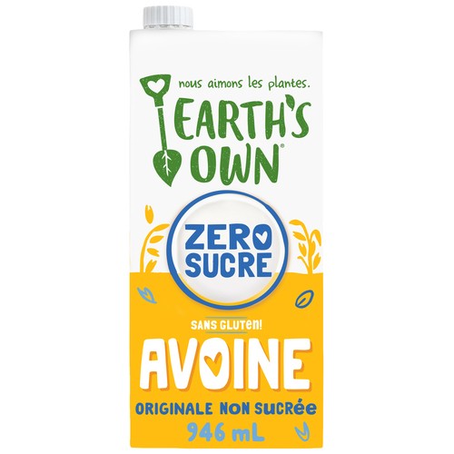 Earth's Own Boisson à l’avoine originale zéro sucre sans gluten 946 ml