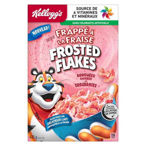 Kellogg's Frosted Flakes Cereal Strawberry Milk Shake 435 g