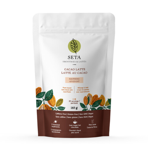 Seta Plant Based Latte Blend With Superfoods Cacao Latte 185 g