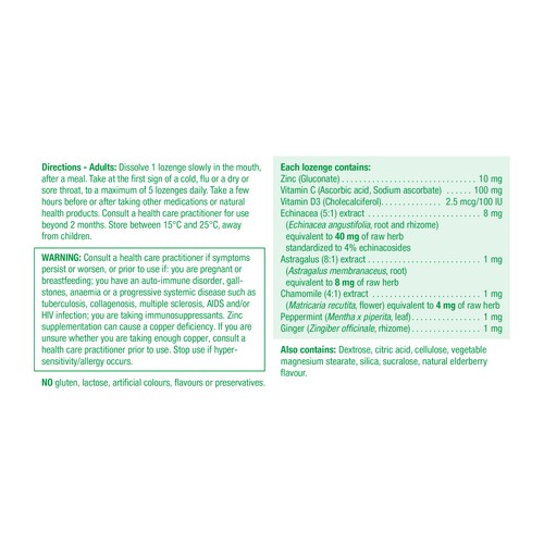 Jamieson Zinc Lozenge Elderberry 60 Count