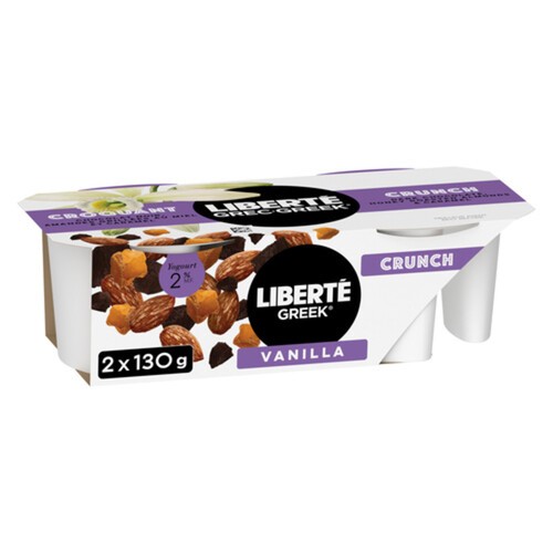 Liberté Greek 2% Vanilla Bean Yogurt Crunch Cups 130 g