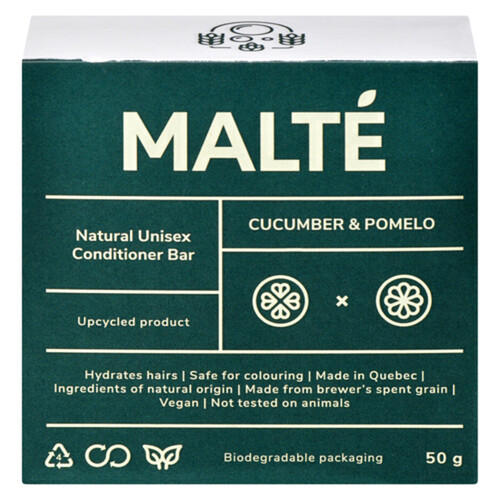 Malté Conditioner Bar Natural Cucumber and Pomelo 50 g