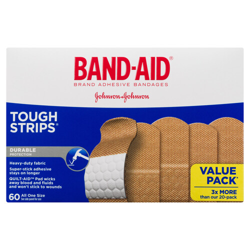 Band-Aid Tough Strips Bandages 60 EA 