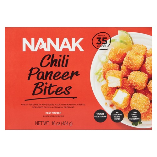 Nanak Frozen Paneer Bites Sweet Chili 454 g