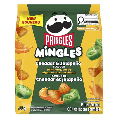 Pringles Mingles Puffed Snacks Cheddar & Jalapeño 155 g