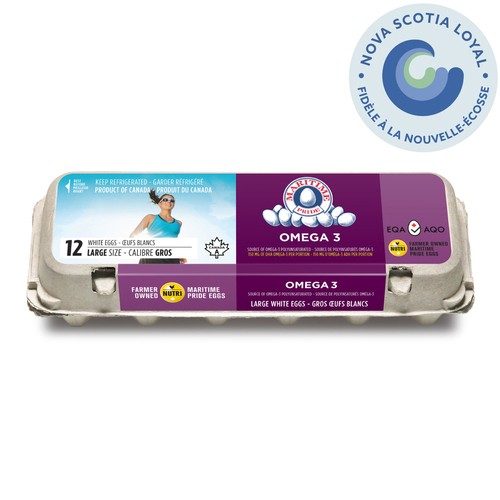 Maritime Pride Omega 3 White Eggs Grade A Large 12 Count