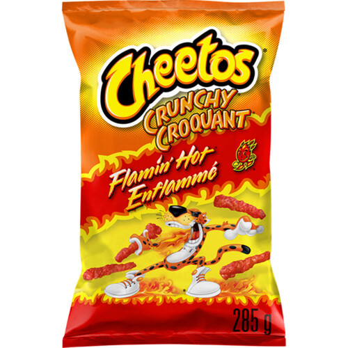 Cheetos Crunchy Flamin' Hot Cheese Flavoured Snacks 285 g