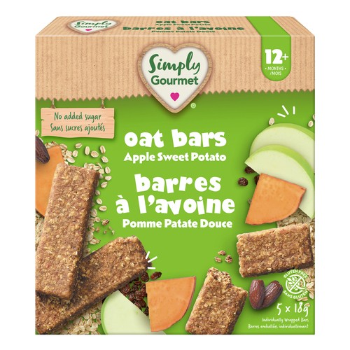 Baby Gourmet Oat Bars Apple Sweet Potato 90 g