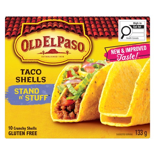 Old El Paso Gluten-Free Taco Shells Stand n' Stuff 10 Pack 133 g