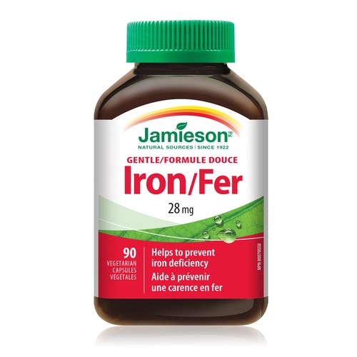 Jamieson Vitamins Gentle Iron Vegetarian Capsules 90 Count