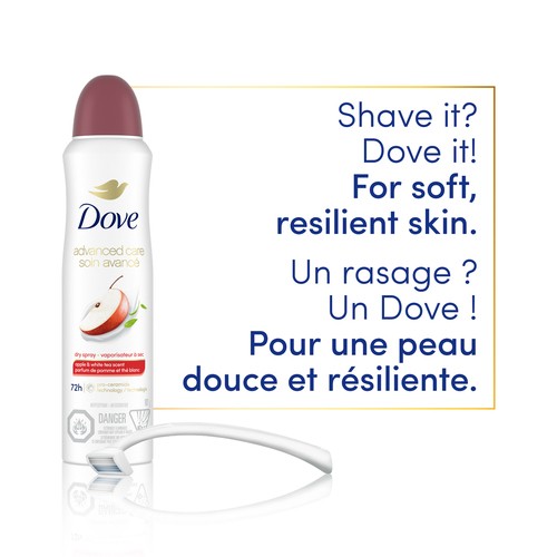 Dove Advanced Care Dry Spray Antiperspirant Apple & White Tea Scent For Women 107 g