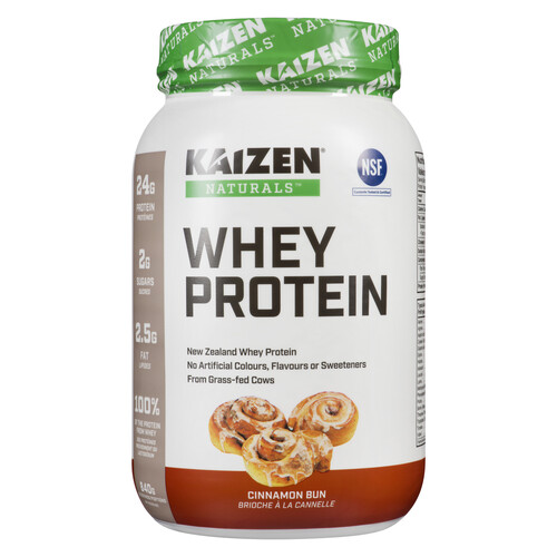 Kaizen Naturals Whey Protein Powder Cinnamon Bun 840 g