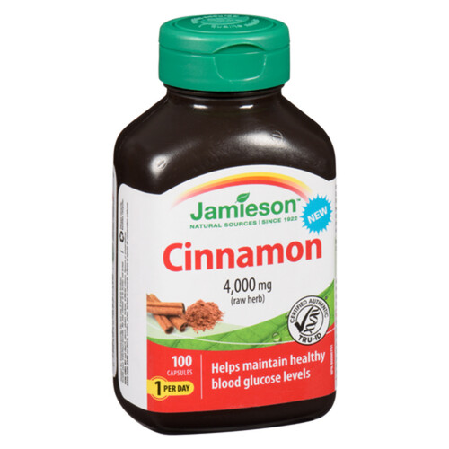 Jamieson Nutritional Supplements Cinnamon Capsules 100 Count