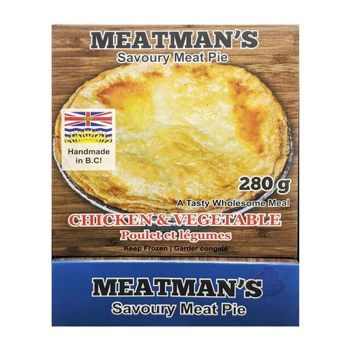 Meatman's Frozen Meat Pie Chicken & Vegetable 280 g
