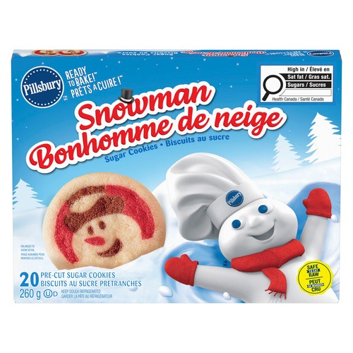 Pillsbury Ready To Bake Sugar Cookies Snowman 260 g