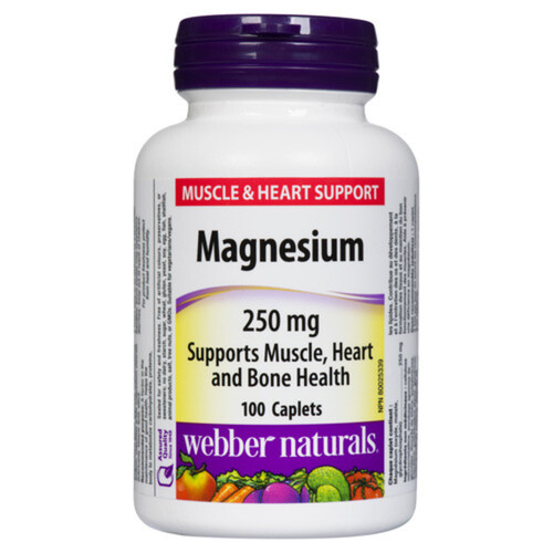 Webber Naturals Magnesium 250 mg 100 Capsules