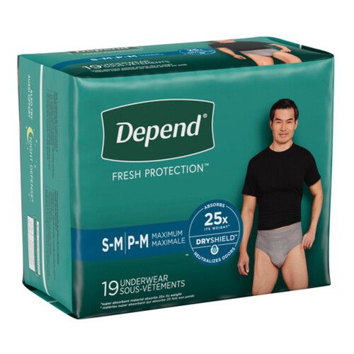 Depend Fit-Flex Underwear for Men Maximum Absorbency S/M - 19 CT –  EveryMarket