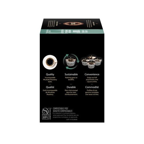 Muskoka Roastery Coffee Compatible Coffee Pods Muskoka Maple 20 K-Cups 220 g