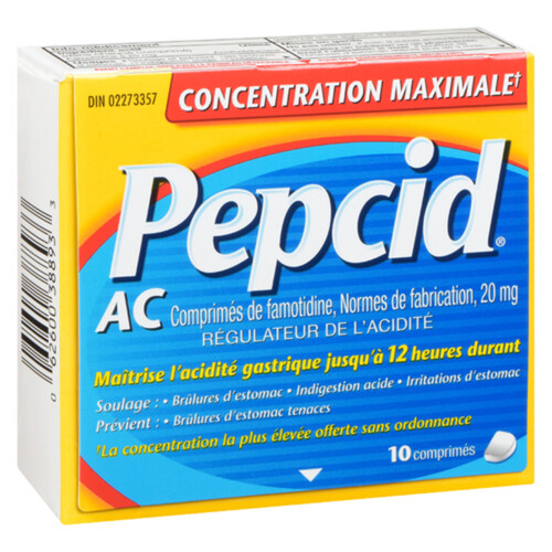 Pepcid Max Ttrength Antacid 10 Tablets