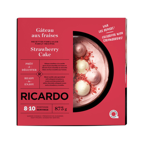 RICARDO Cake Strawberry (frozen) 875 g