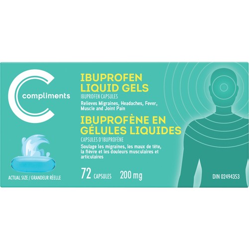 Compliments Liquid Gel 200 mg Ibuprofen 72 EA