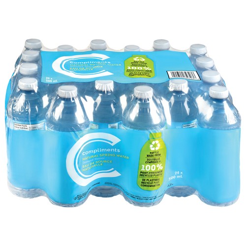 Compliments Spring Water Natural 24 x 500 ml (bottles) 