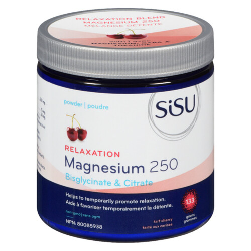 Sisu Powder Relaxation Blend Magnesium 250 Tart Cherry 133 g