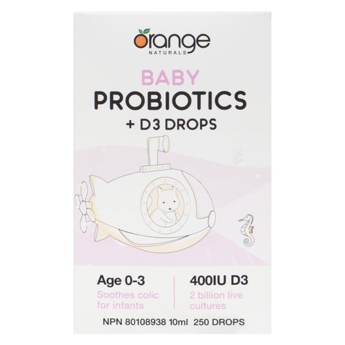 Orange Naturals baby + d3 drops Probiotics 10 ml