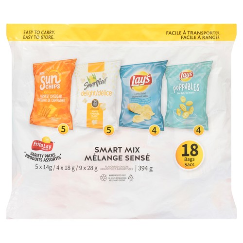 Frito Lay Smart Mix Potato Chips Variety Pack 18 Count 394 g