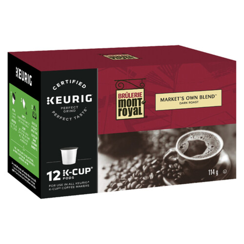 Brulerie Mont-Royal Coffee Pods Market's Own Blend 12 K-Cups Dark Roast 114 g