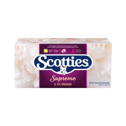 Scotties Facial Tissues Supreme 3-Ply 81 Sheets 