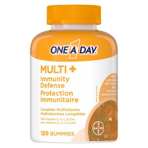 One A Day Multi+ Complete Multivitamin Immunity Defense 120 Gummies 