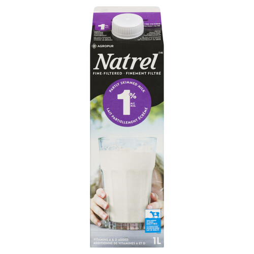 Natrel 1% Milk Partly Skimmed 1 L