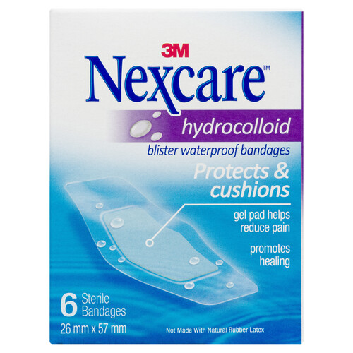 3M Nexcare Waterproof Blister Bandages 6 Sterile Bandages