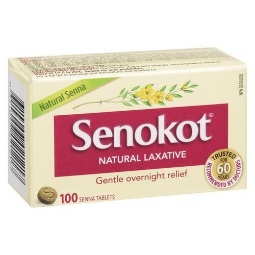 Senokot Natural Laxative Senna Tablet 100 Count