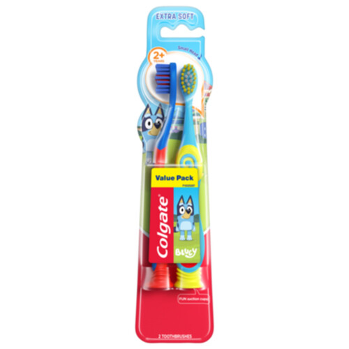 Colgate Bluey Toothbrush Extra Soft 2+ Years 2 Pack