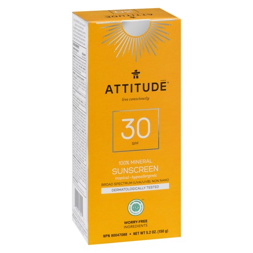 Attitude Mineral Sunscreen SPF 30 Tropical 150 g