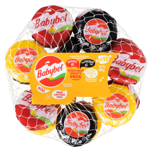 Babybel Lactose Free Mini Cheese Variety Pack 18 Pack 360 g