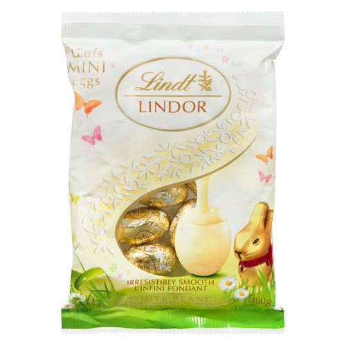 Lindt Lindor Mini Eggs White Chocolate Bag 100 g