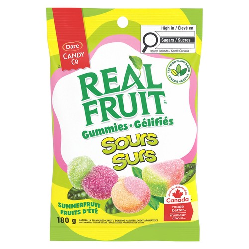 Dare Real Fruit Candy Sours Gummies Summer Fruit Burst 180 g